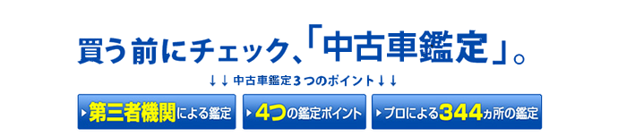 買う前にチェック、「中古車鑑定」。